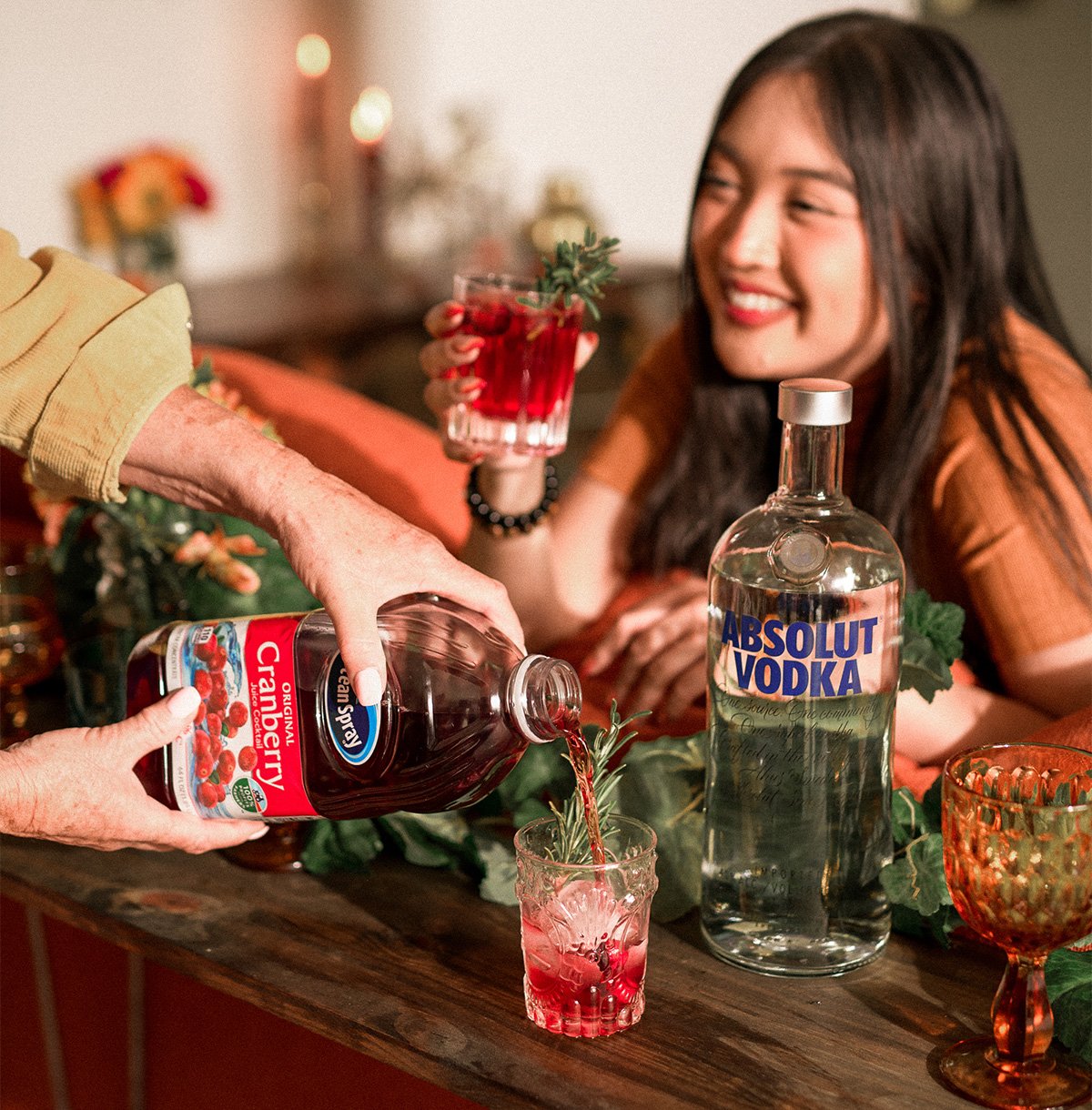 Kick your New Year's celebrations from meh to merry  with The Holiday Nightcap. Our tart tang partnered wth Absolut Vodka is 'chef's kiss'.